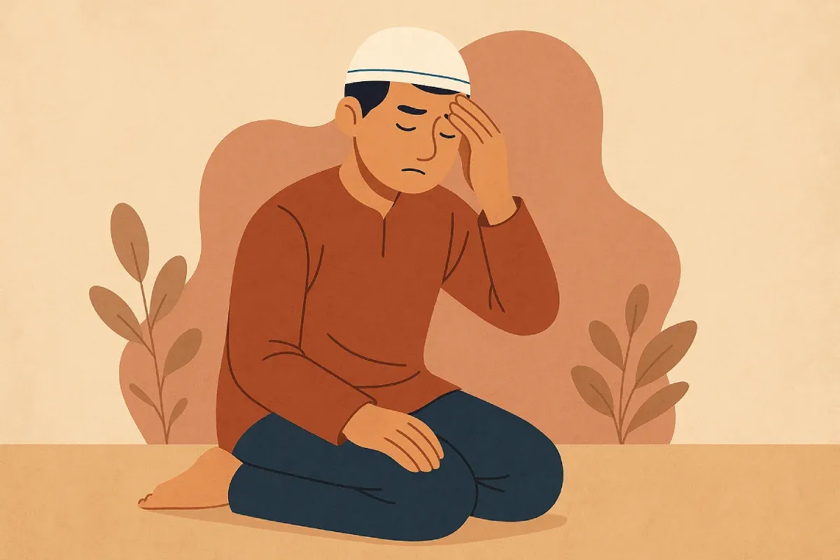 Tips Muhasabah Diri , yang mencakup evaluasi diri secara mendalam untuk meningkatkan kebaikan dan bertobat dari kesalahan.