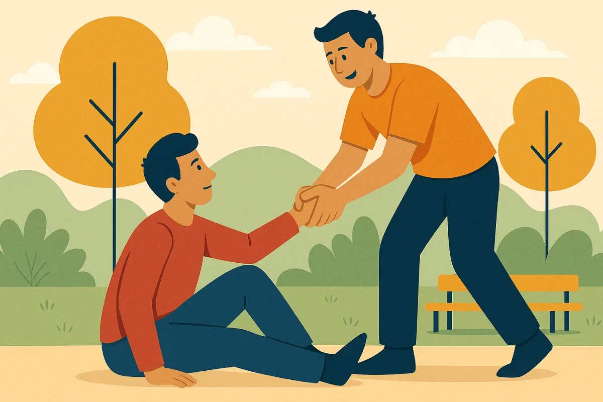 Menolong Tanpa Pamrih , yang mencerminkan rasa empati, solidaritas, dan kebaikan tanpa mengharapkan imbalan.