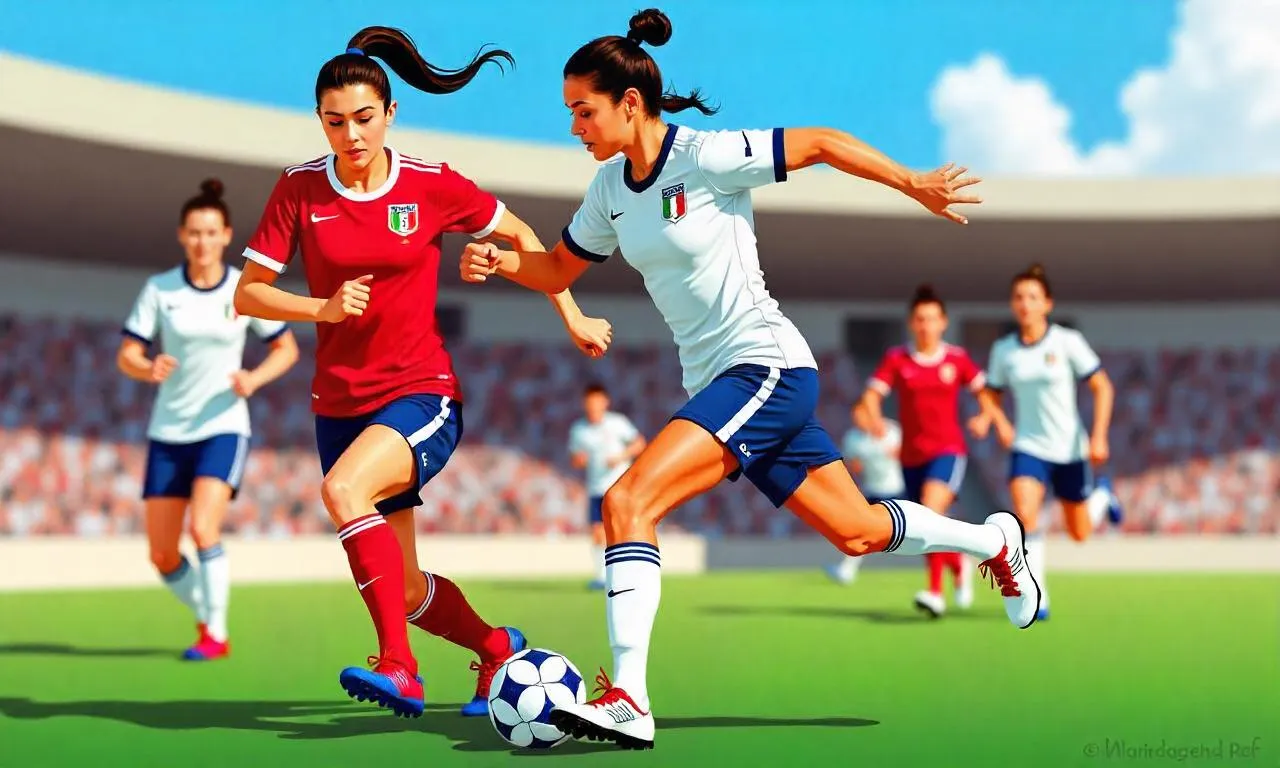 Marissa Anita dan Rugaiya Usman Wiranto dalam Pertandingan Norway vs Italy